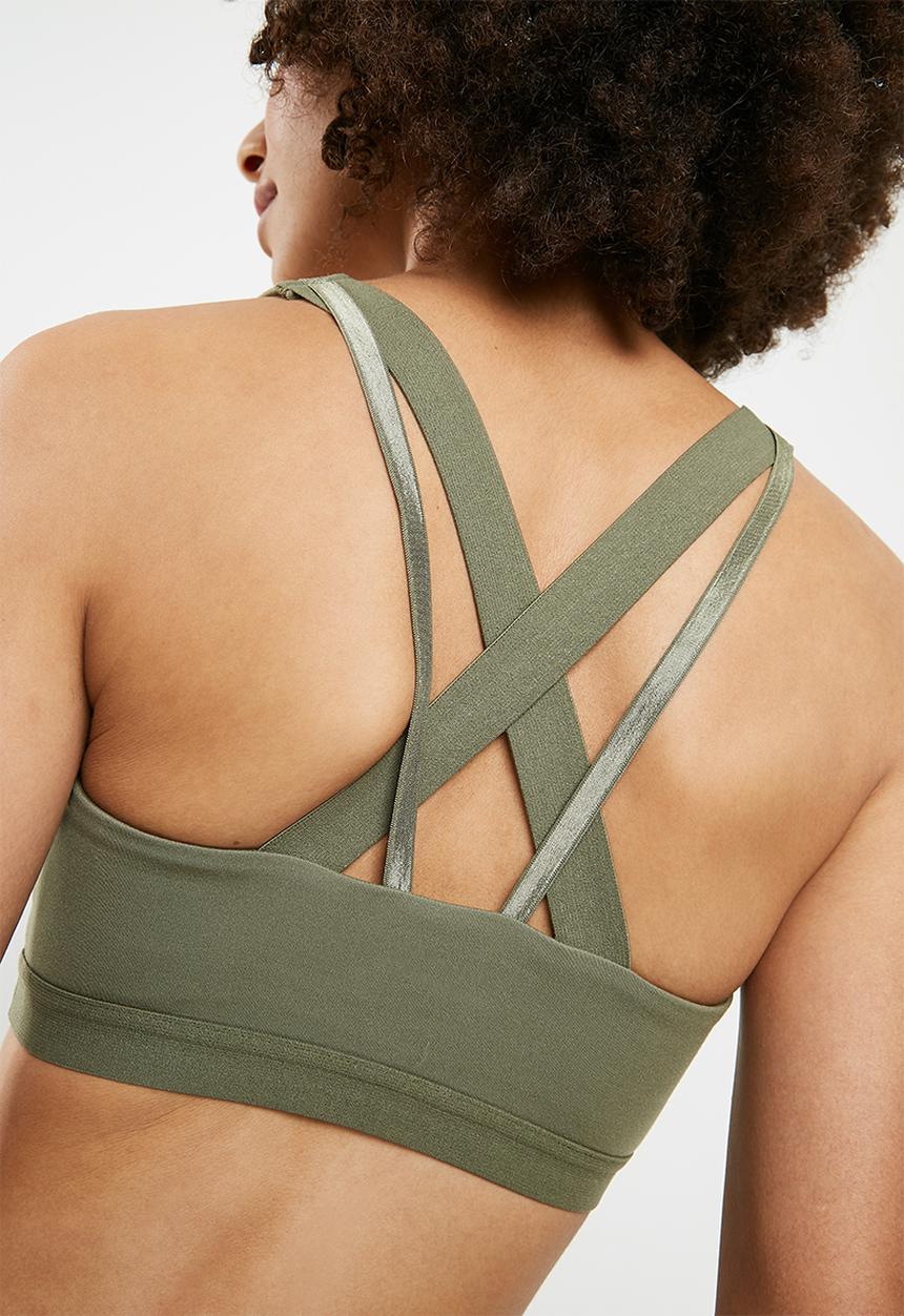 dailyfriday - Multi strap crop top - khaki 