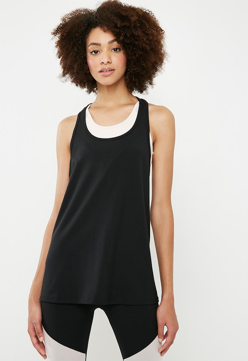 dailyfriday - Y back contrast vest - black 