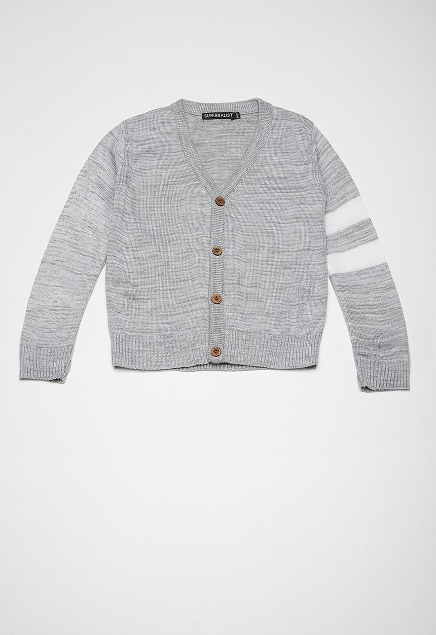 Superbalist - Two stripe cardi - grey 