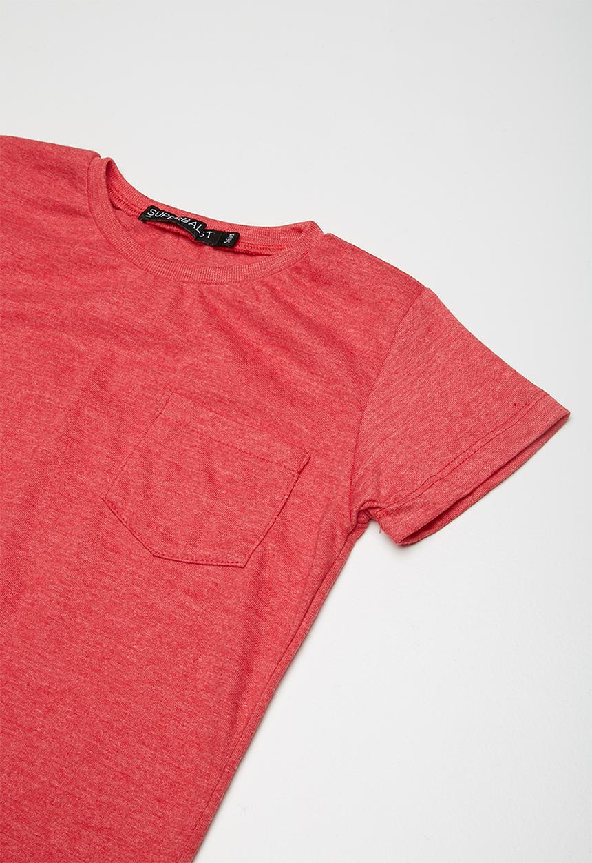 Superbalist - Kids boys crew neck with pocket - red