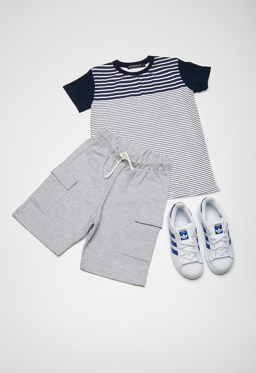 Superbalist - Kids boys stripe print tee - navy & white