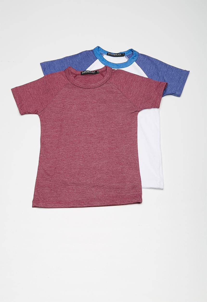 Superbalist - Kids boys 2 pack raglan tee - multi 
