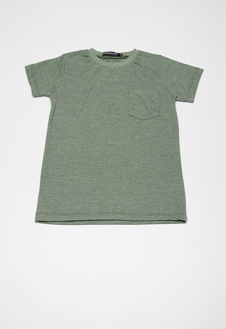 Superbalist - Kids boys crew neck with pocket - green 