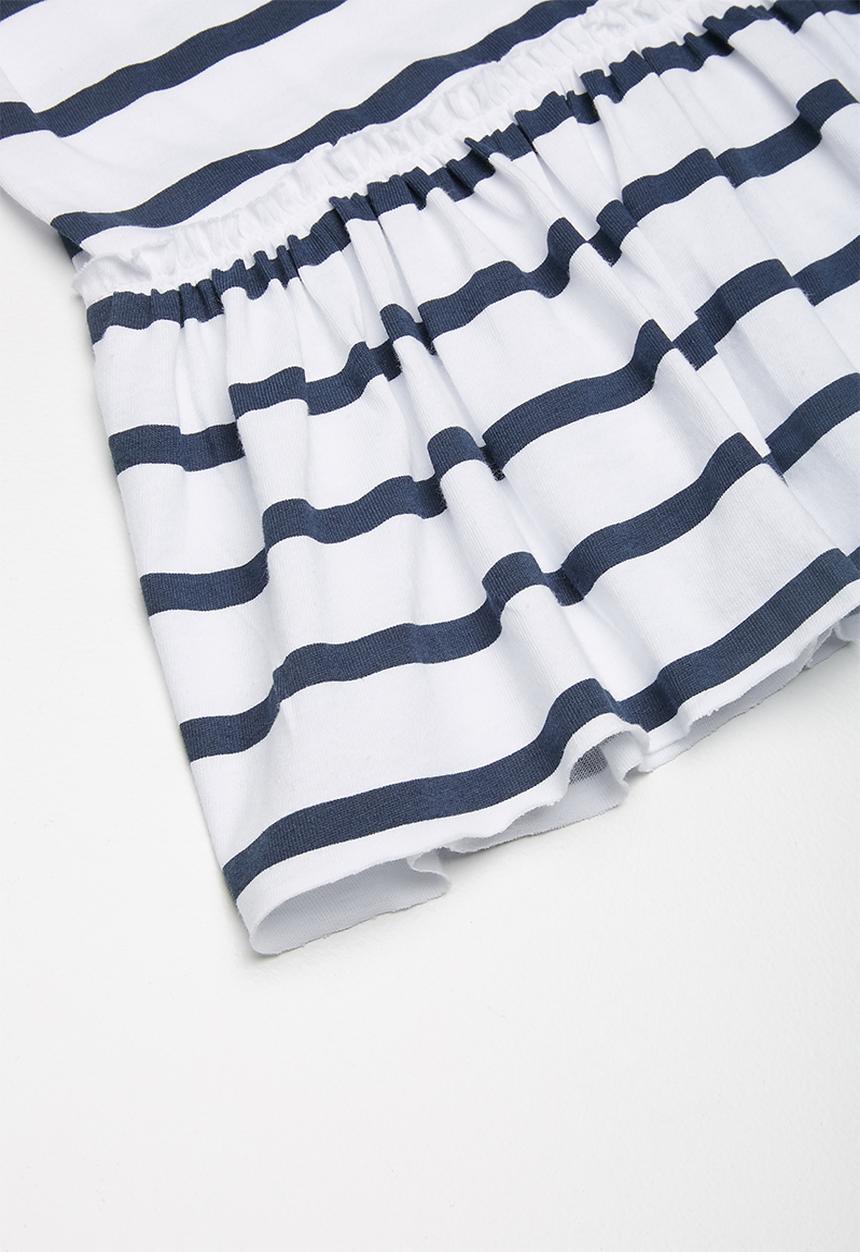Superbalist - Kids girls peplum tee - navy & white 