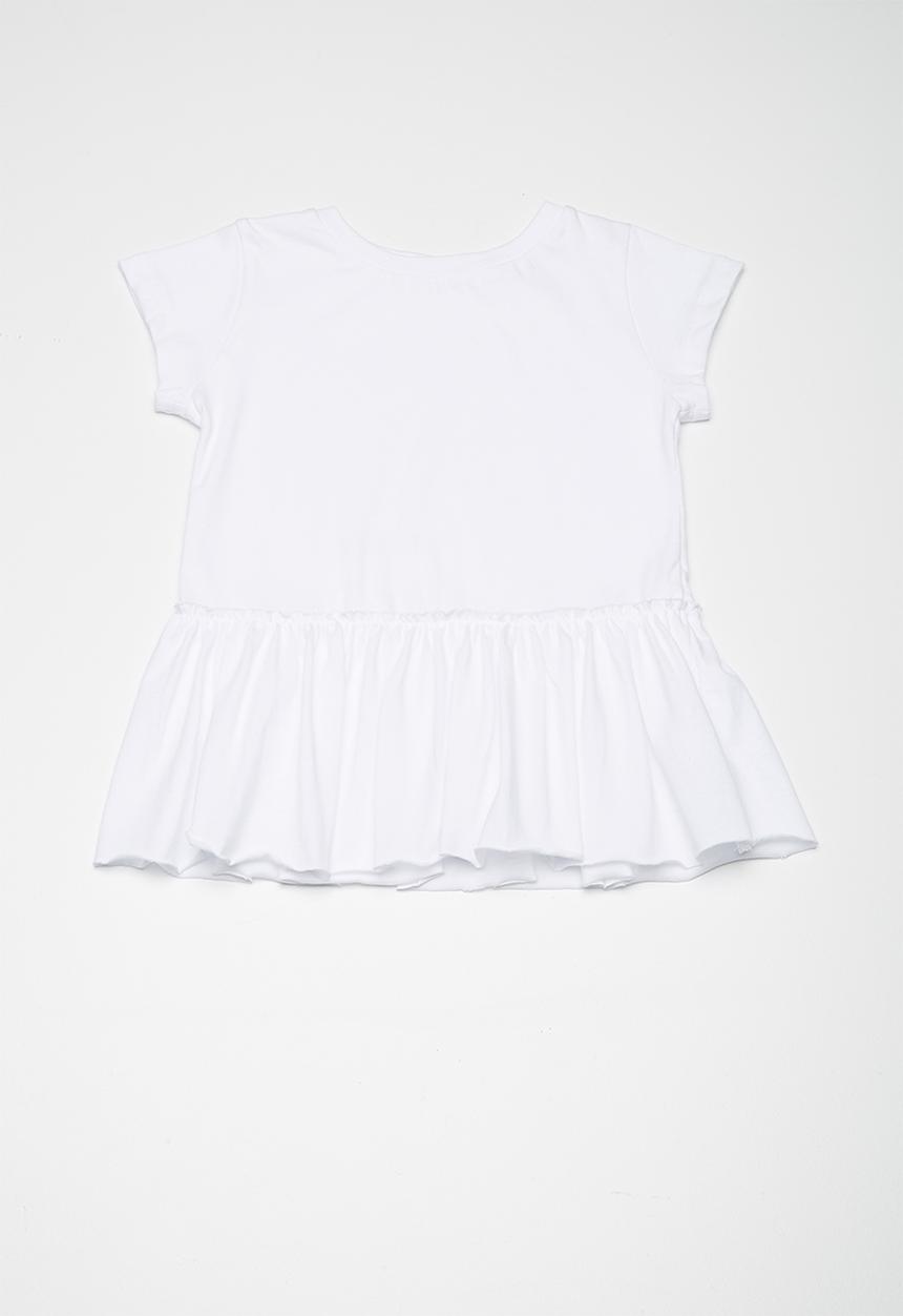 Superbalist - Kids girls peplum tee - white 