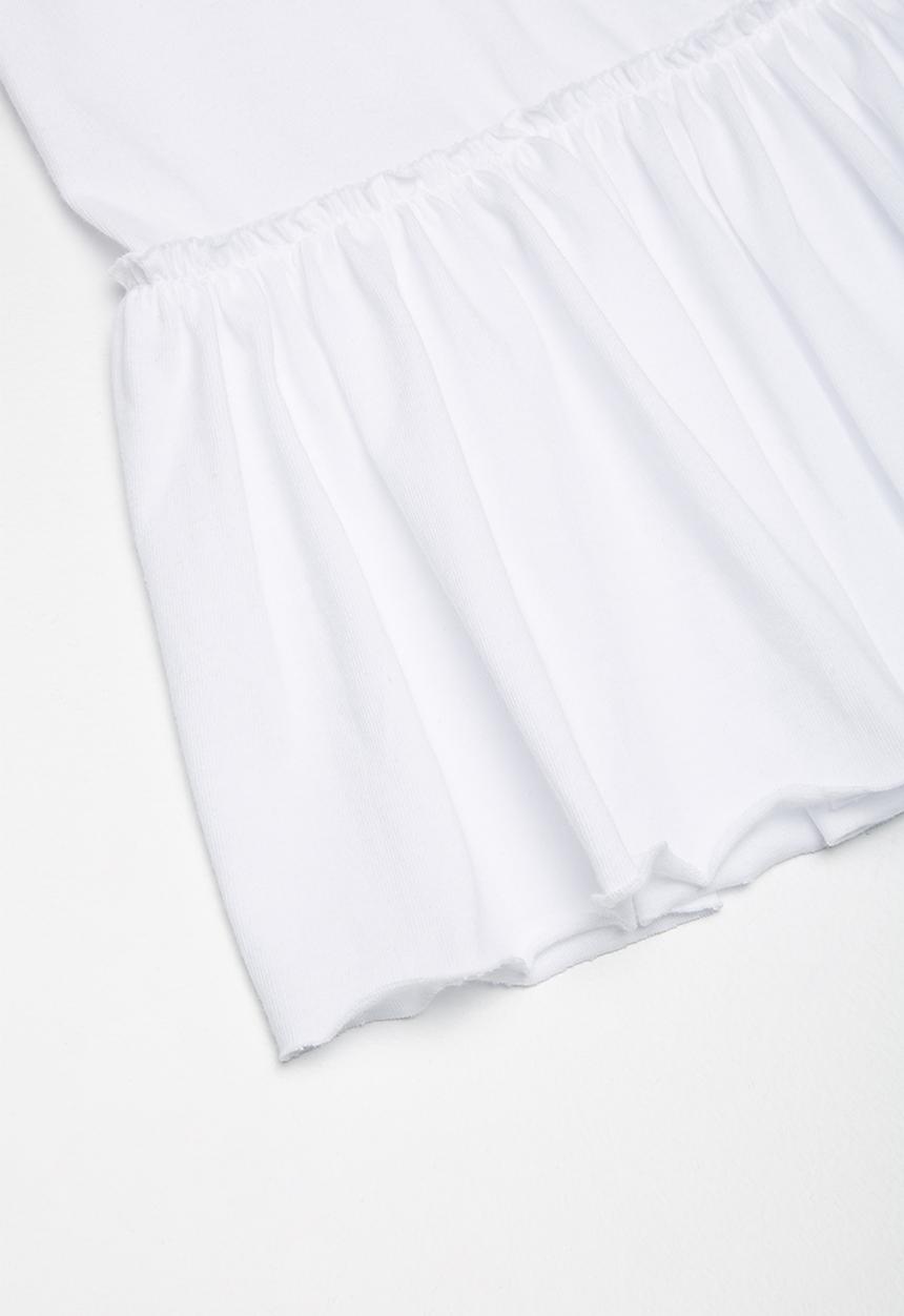 Superbalist - Kids girls peplum tee - white 
