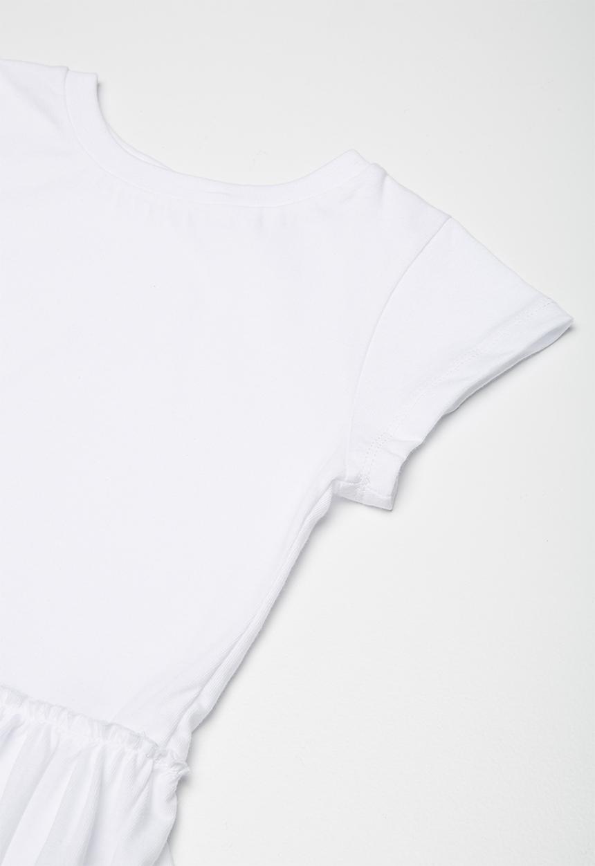 Superbalist - Kids girls peplum tee - white 