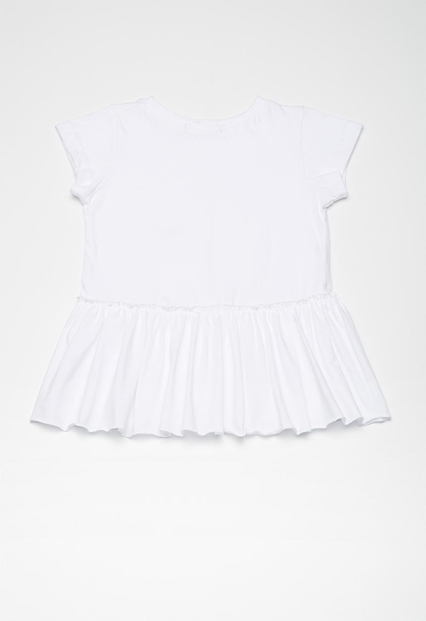 Superbalist - Kids girls peplum tee - white 