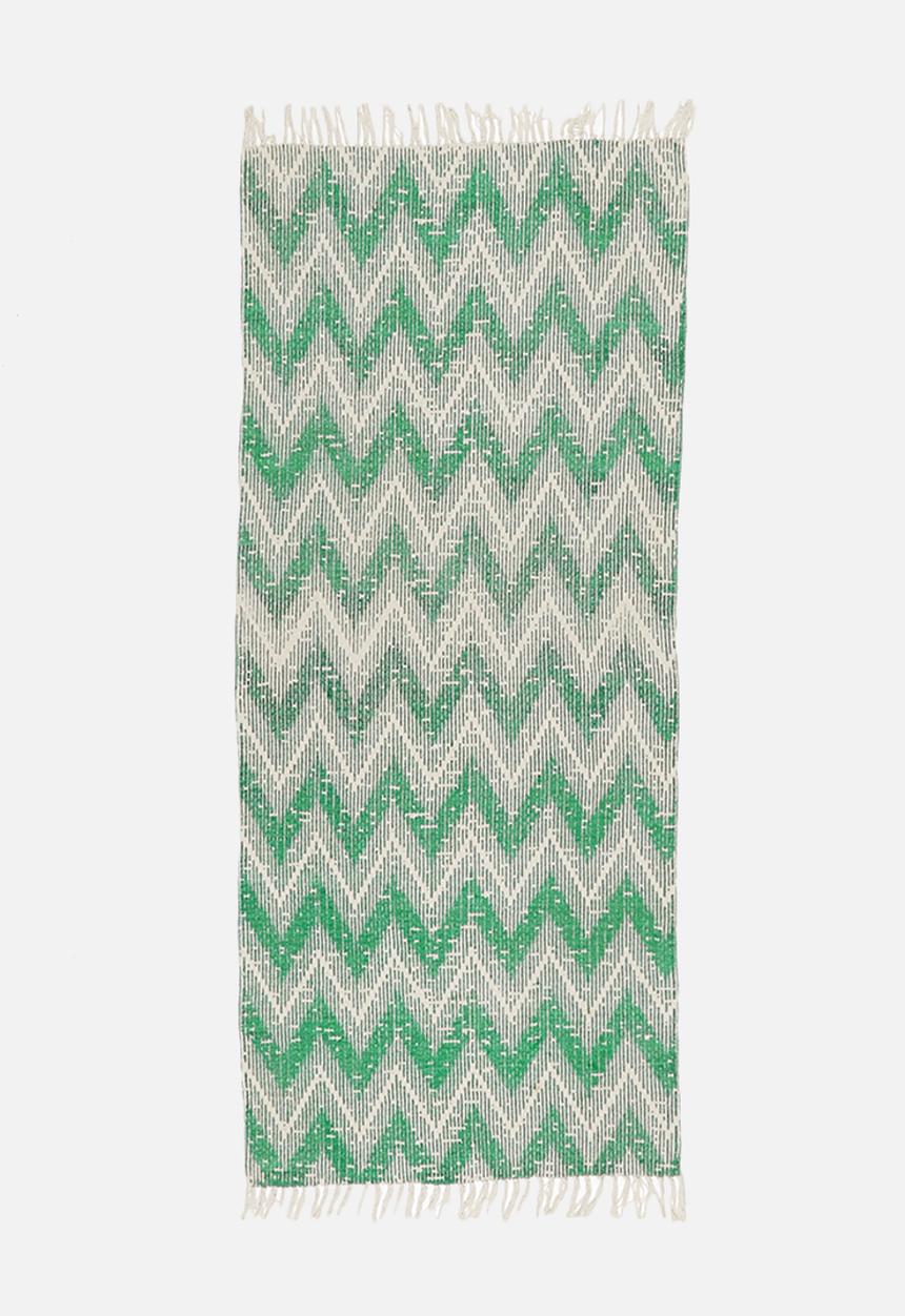 Sixth Floor - Atzi woven runner - green