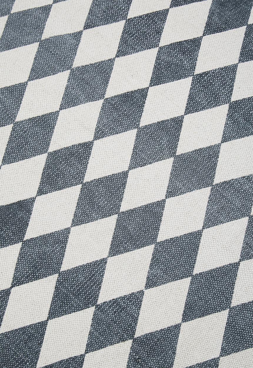 Sixth Floor - Croci printed rug - grey & blue