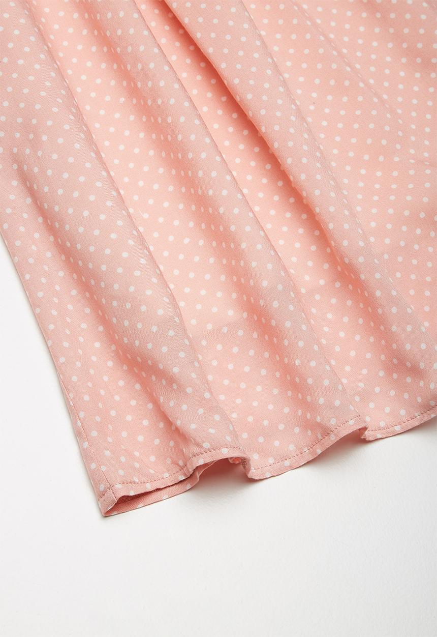 Superbalist - Fluted sleeve dress - pink & white 