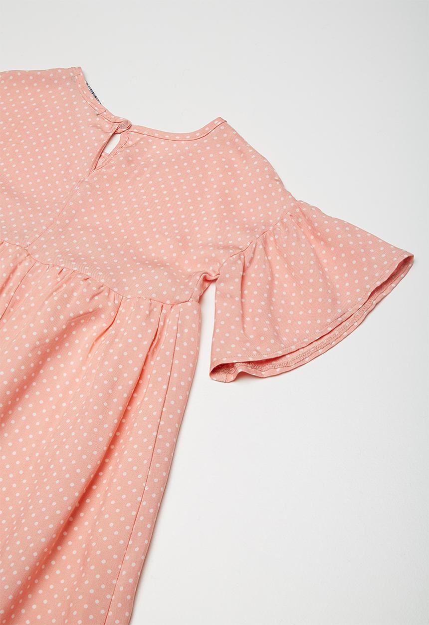 Superbalist - Fluted sleeve dress - pink & white 