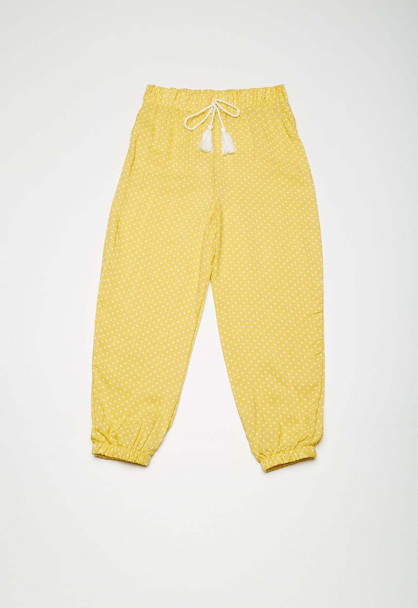 Superbalist - Kids girls harem pants - yellow & white 