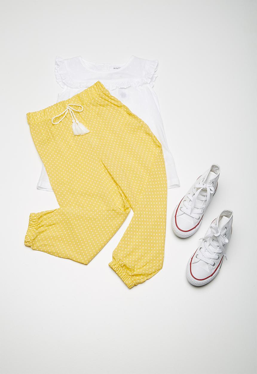 Superbalist - Kids girls harem pants - yellow & white 