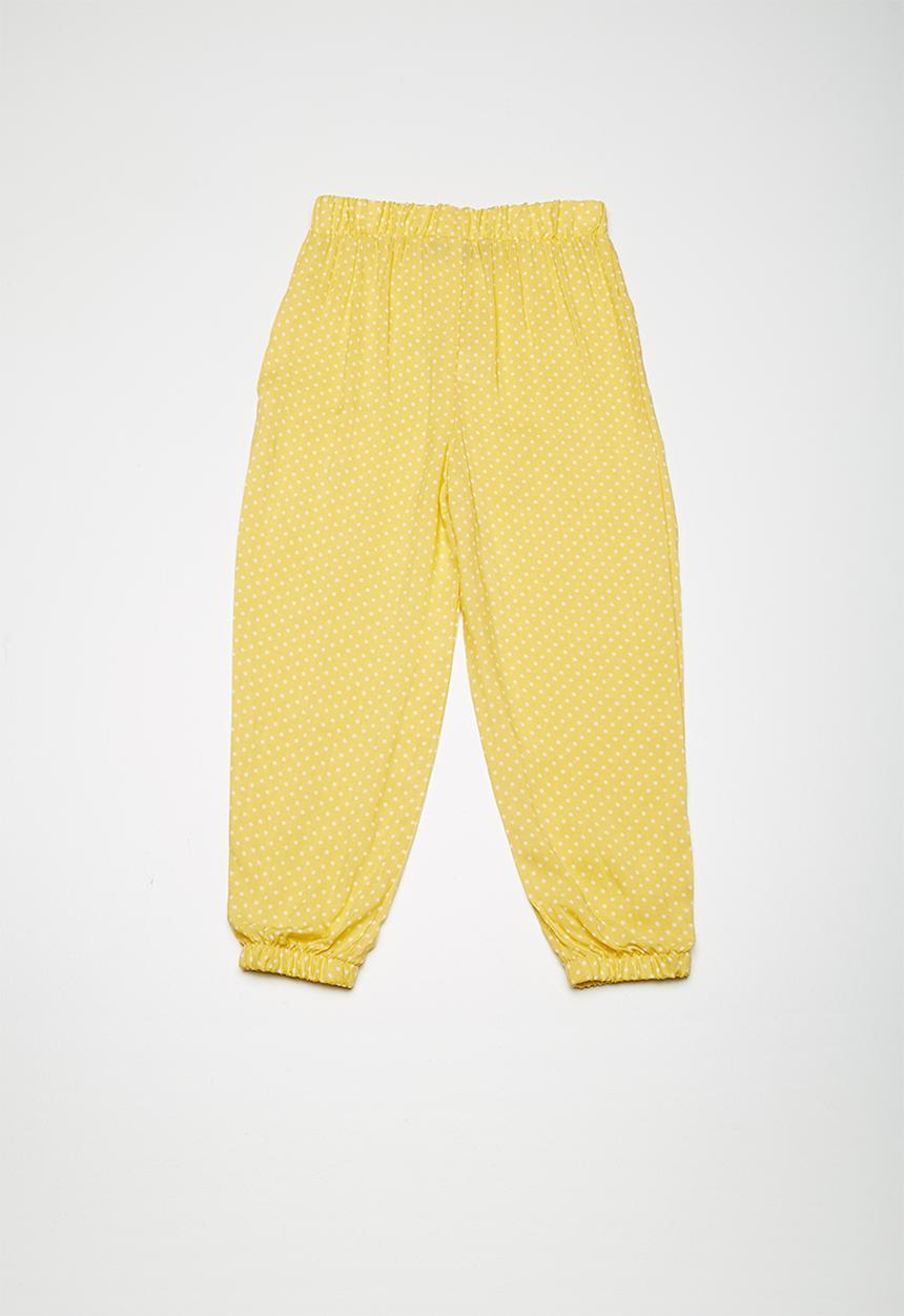 Superbalist - Kids girls harem pants - yellow & white 