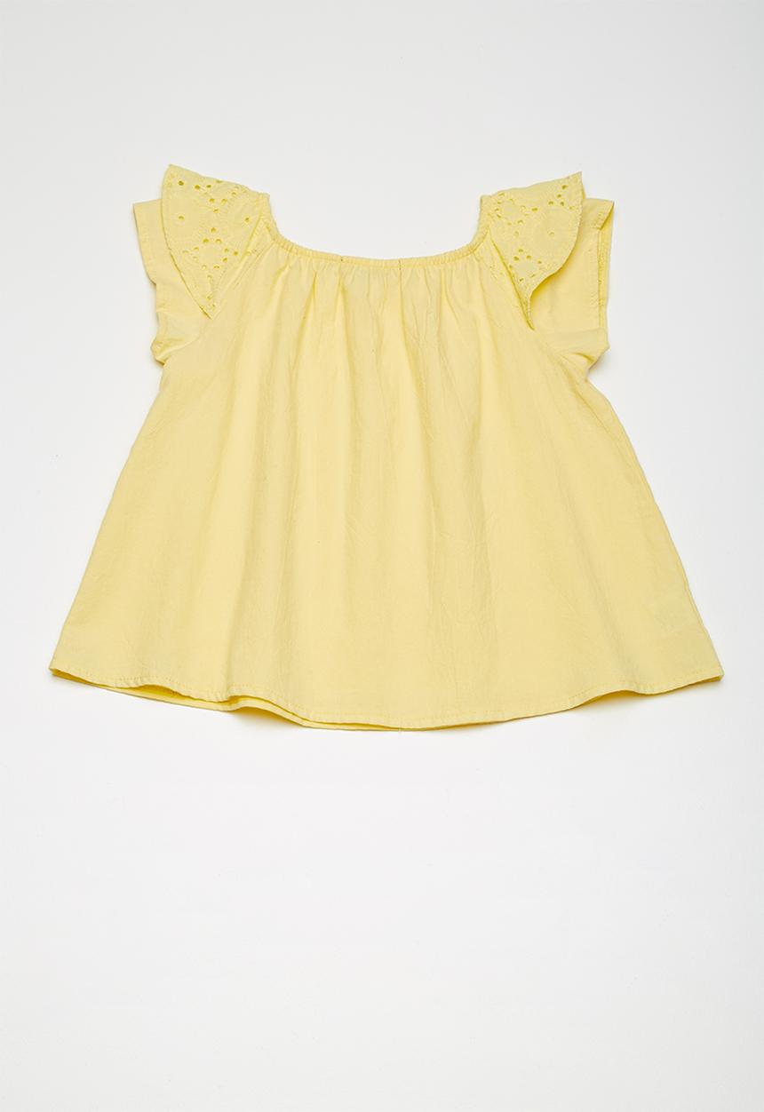 Superbalist - Anglaise Ruffle sleeve blouse - Yellow 