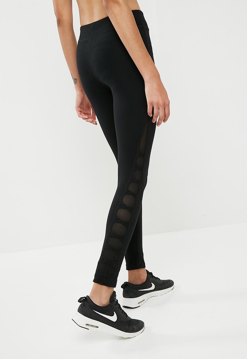 dailyfriday - Side lace leggings - black 
