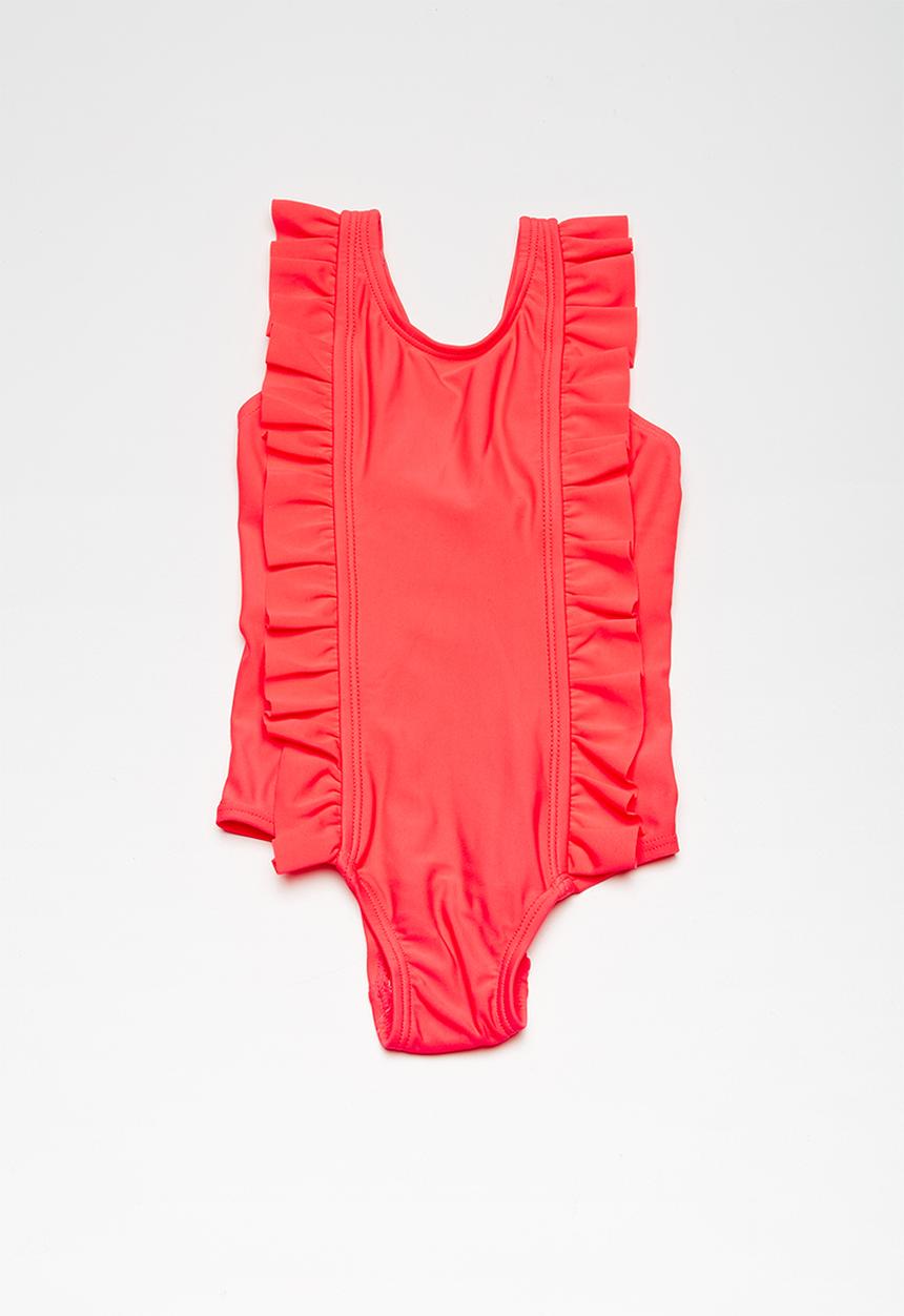 MINOTI - Kids frilled swimsuit - pink 