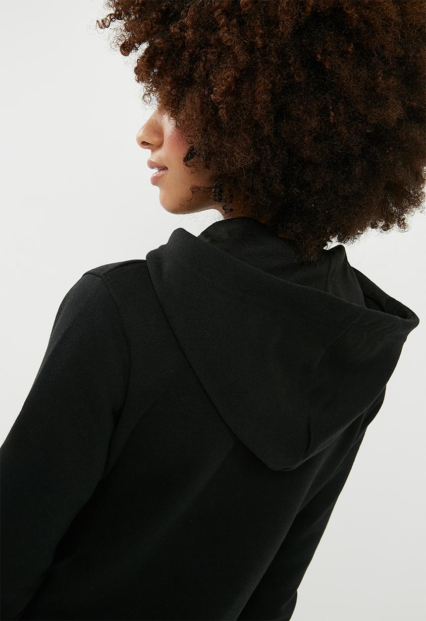 dailyfriday - Long length zip through hoodie - black