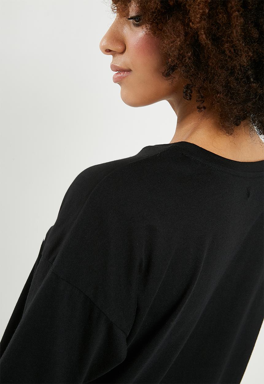 Superbalist - Drop shoulder slogan tee - black 