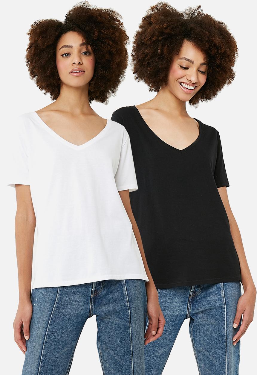 Superbalist - Boyfriend tee 2 pack - black & white 