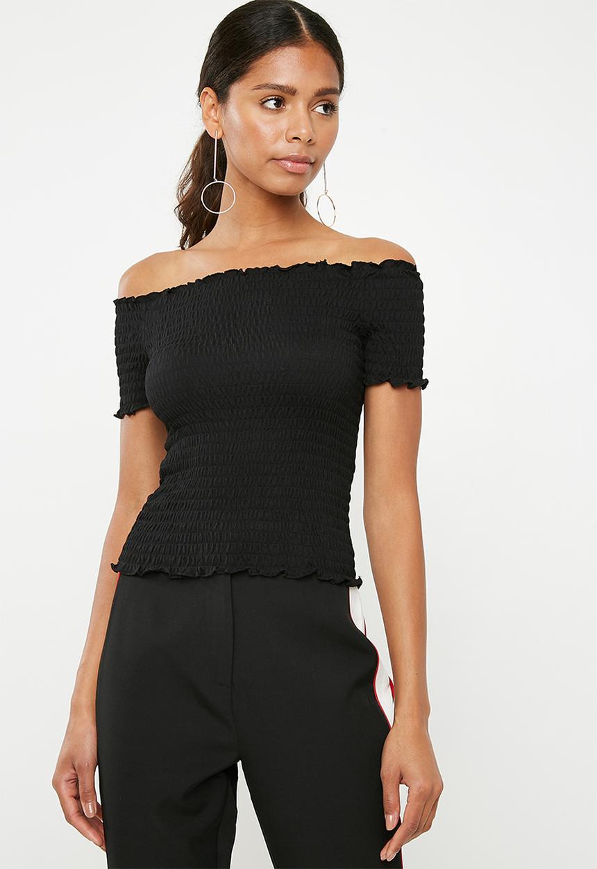 Jacqueline de Yong - Cissel smock top - black 