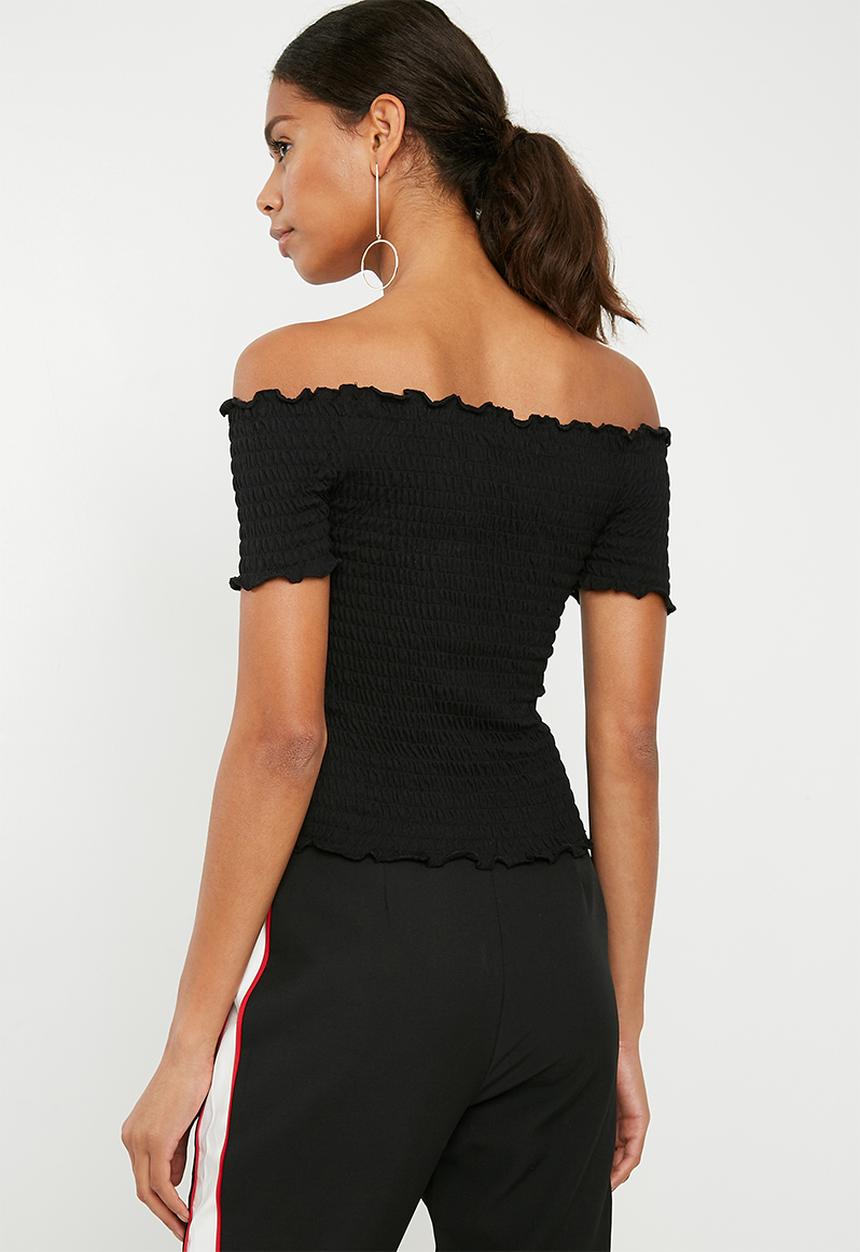 Jacqueline de Yong - Cissel smock top - black 