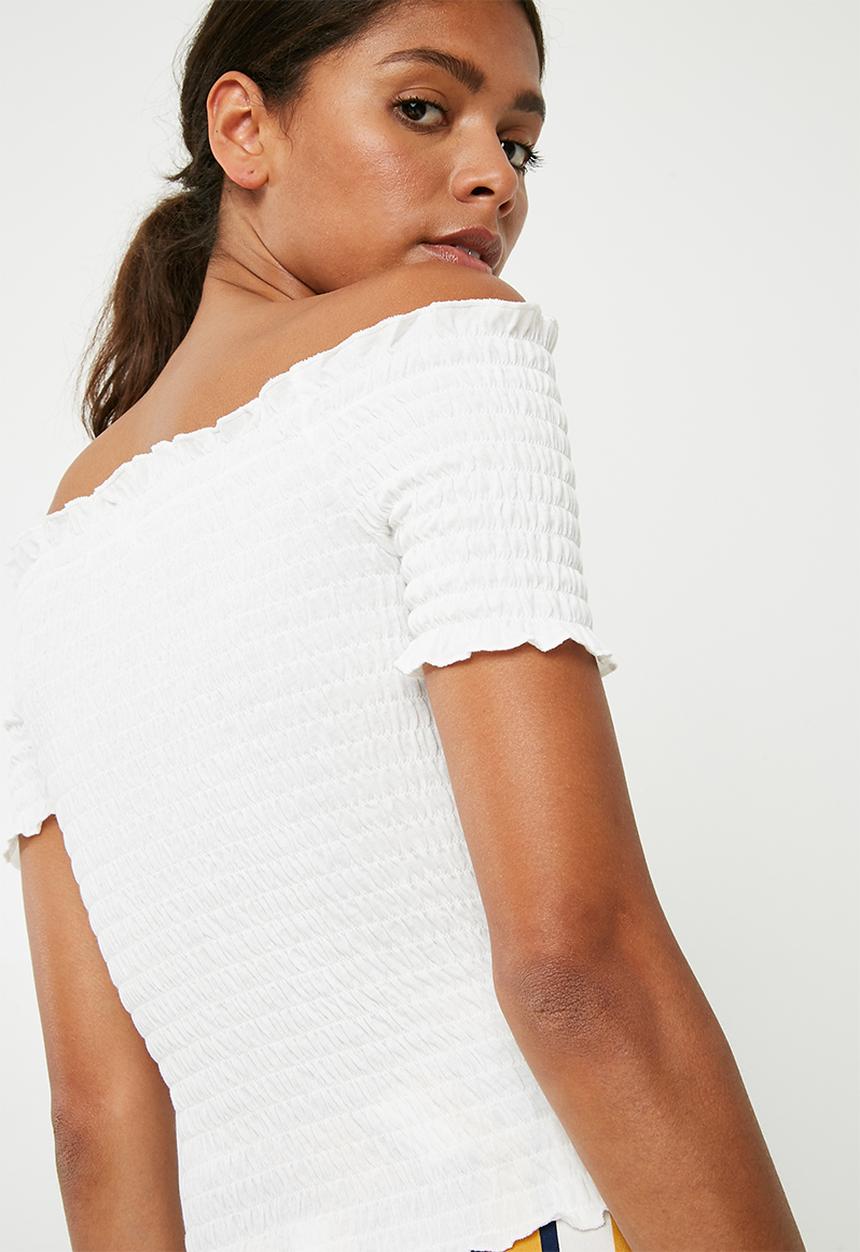 Jacqueline de Yong - Cissel smock top - white 