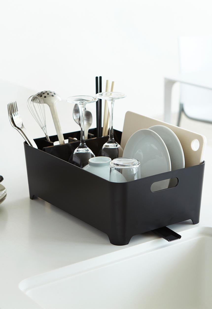 Yamazaki - Tower dish drainer - black
