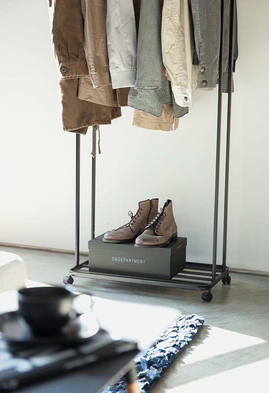 Yamazaki - Tower coat rack with caster - black