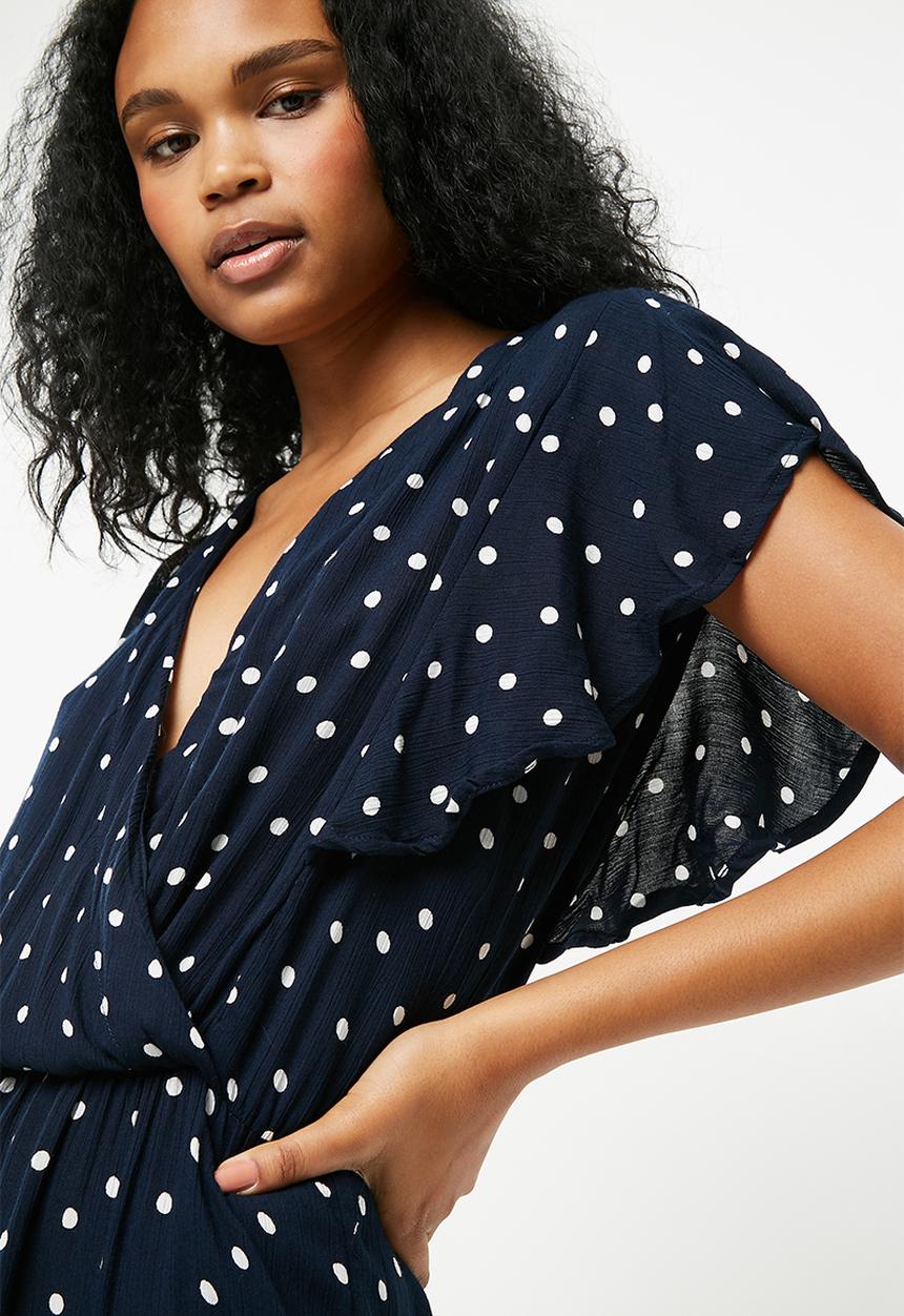 Jacqueline de Yong - Cecilia playsuit - navy & white
