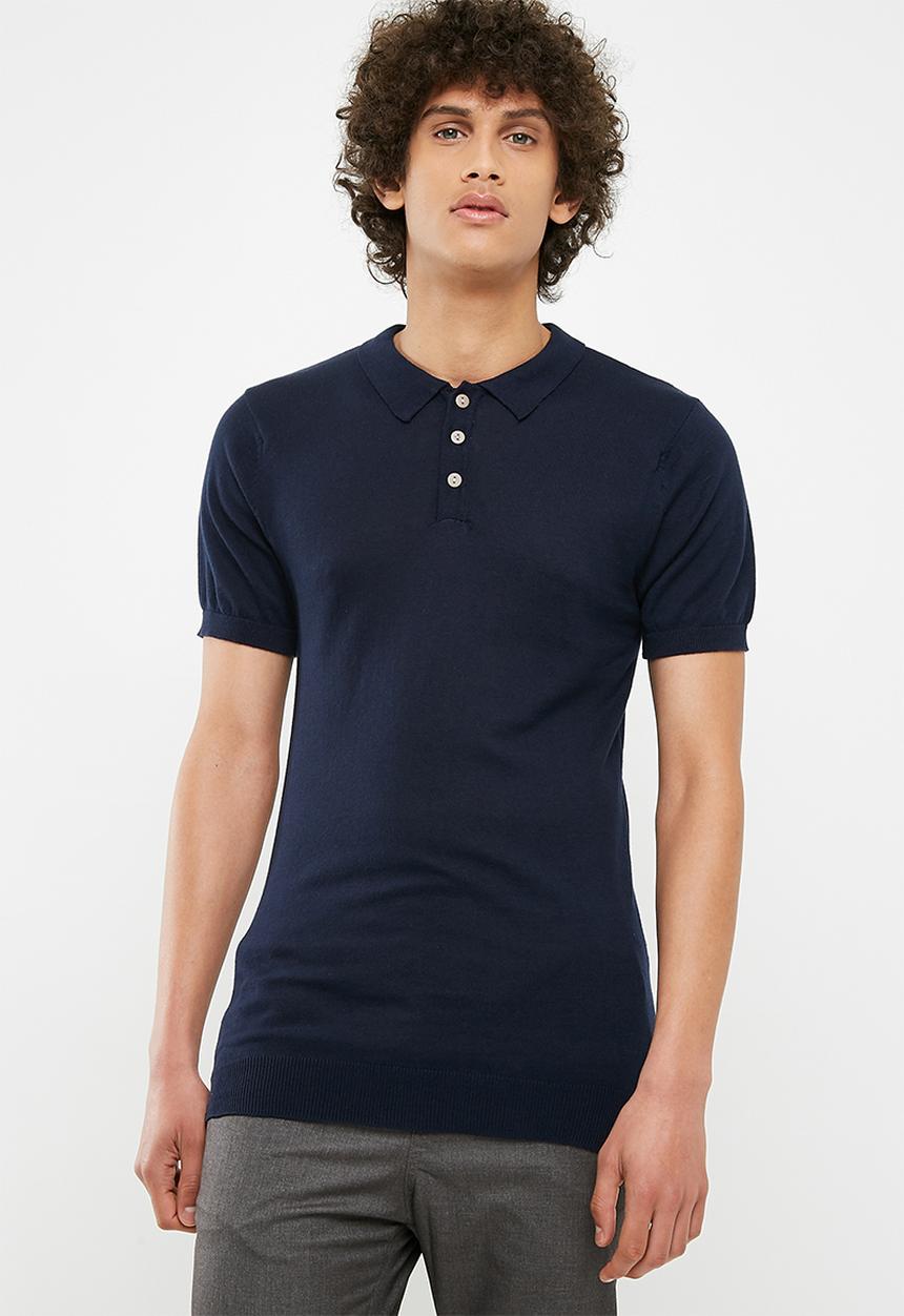 Bellfield - Knit polo - navy 
