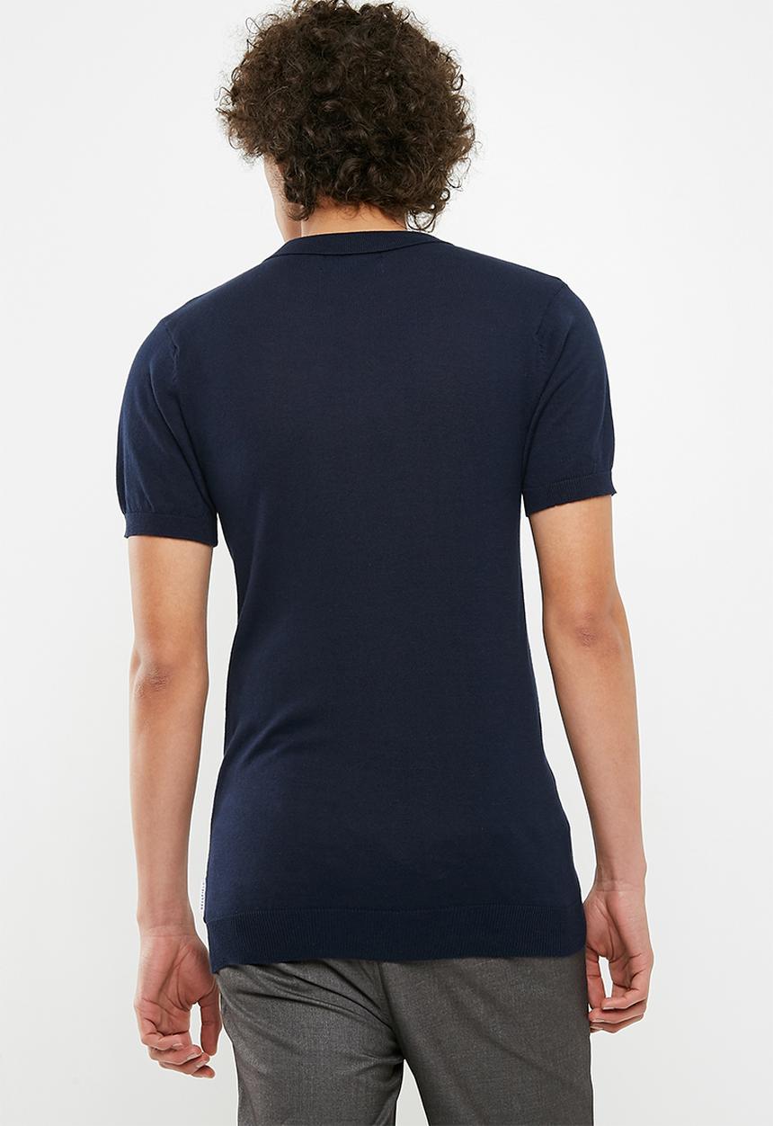 Bellfield - Knit polo - navy 