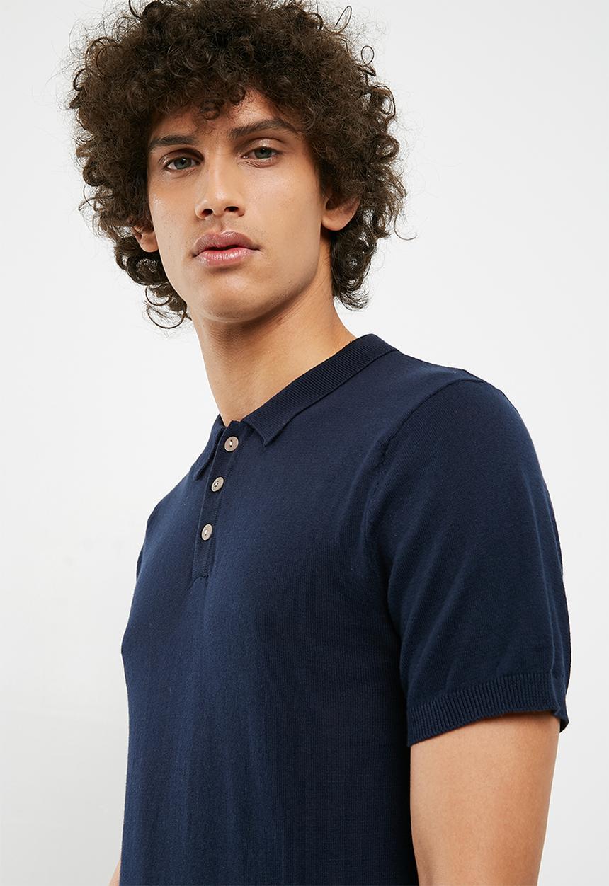 Bellfield - Knit polo - navy 