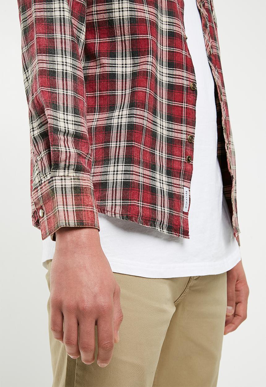 Bellfield - Curved collar pocket shirt - multi
