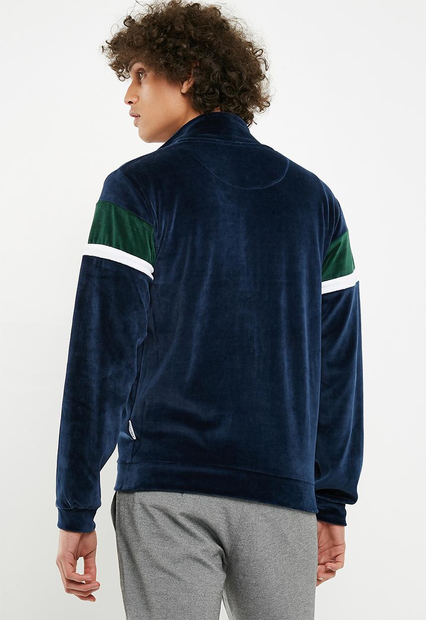 Bellfield - Velour cut & sew panelled top - multi 