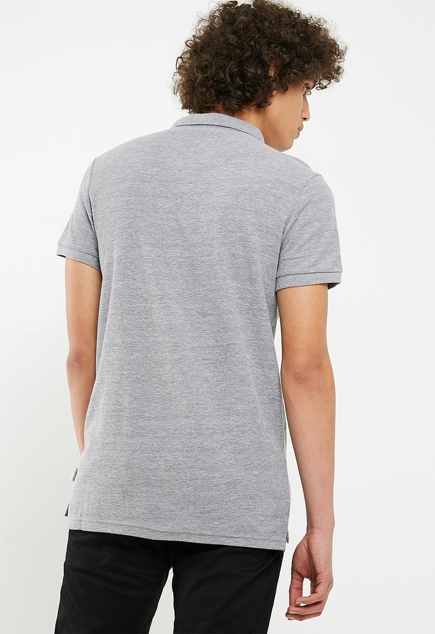Bellfield - Waffle polo - grey 