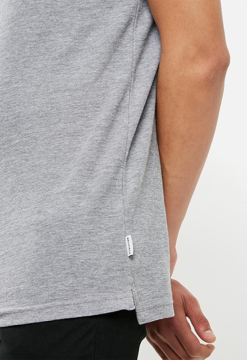 Bellfield - Waffle polo - grey 