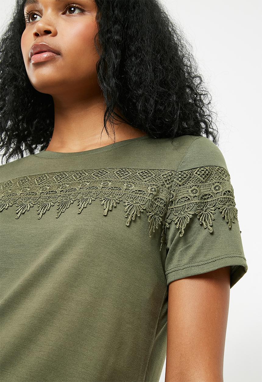Jacqueline de Yong - Rakel short sleeve top - green