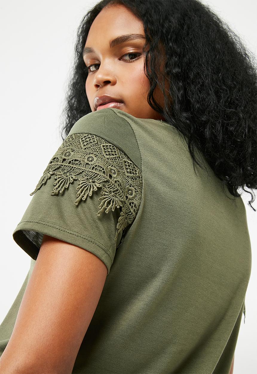 Jacqueline de Yong - Rakel short sleeve top - green