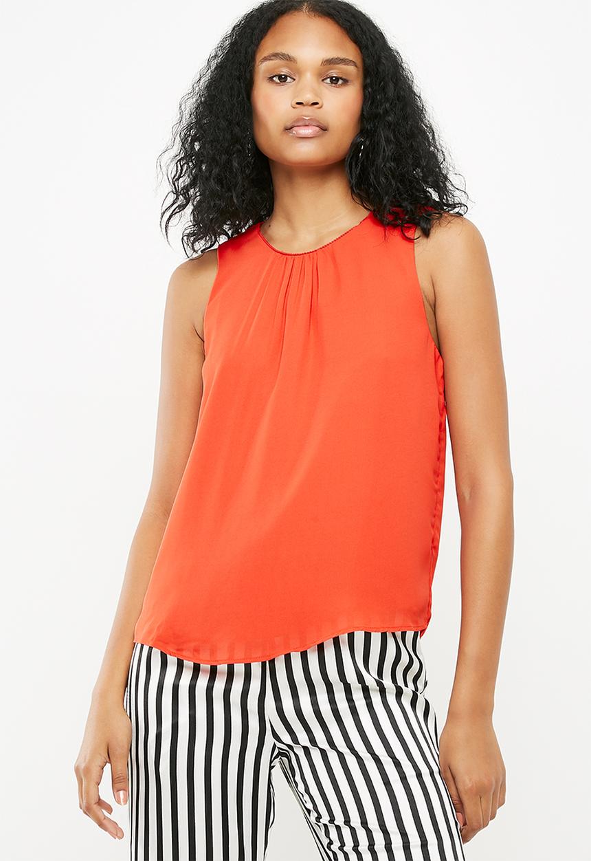 Jacqueline de Yong - Nynne layer sleeveless top - red