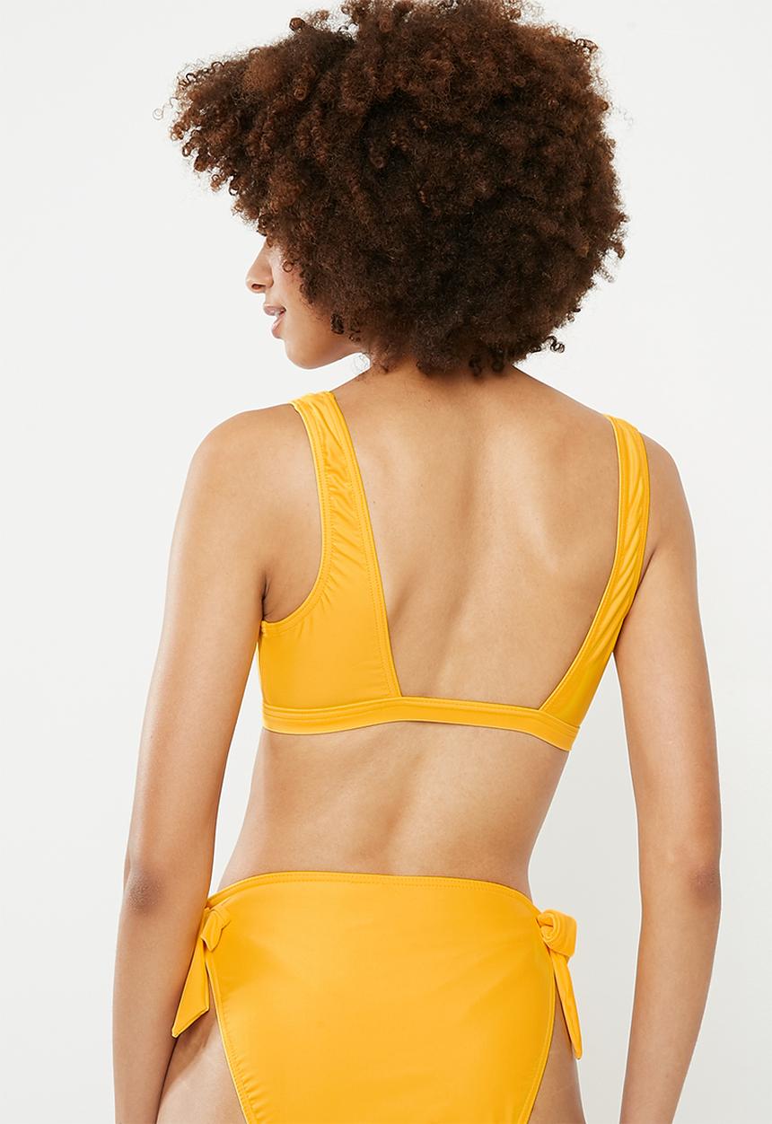 Superbalist - Plunge bikini top - yellow