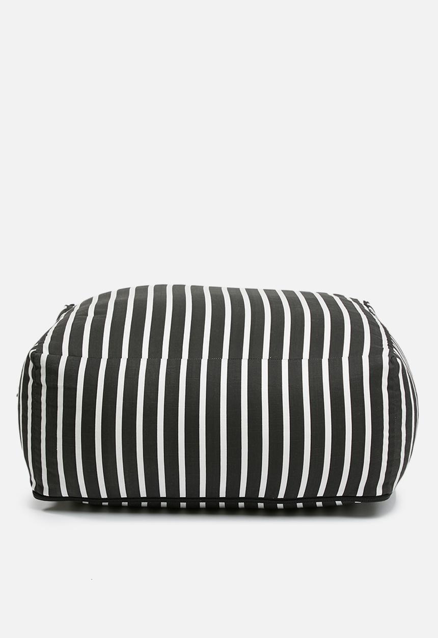 Sixth Floor - Outdoor floor cushion - b&w stripe