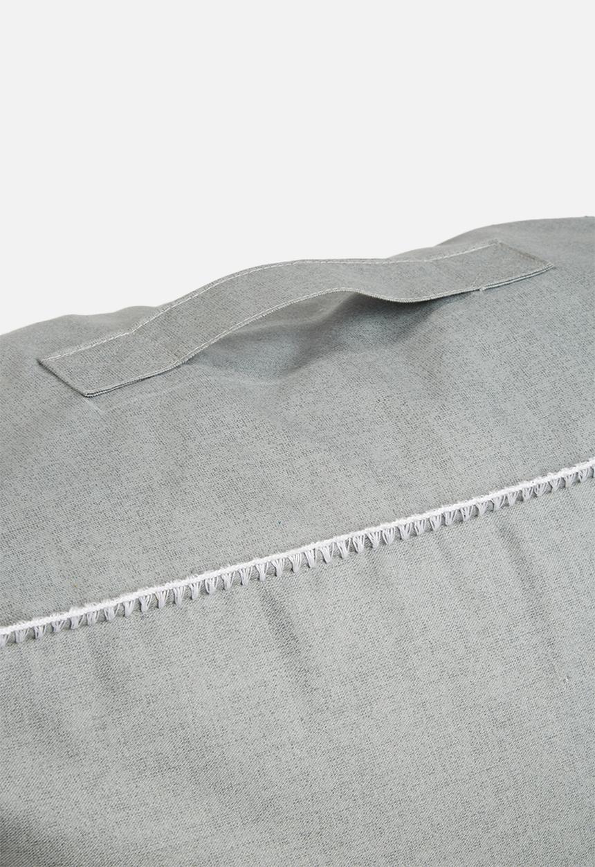 Sixth Floor - Outdoor floor cushion - charcoal blanket stitch