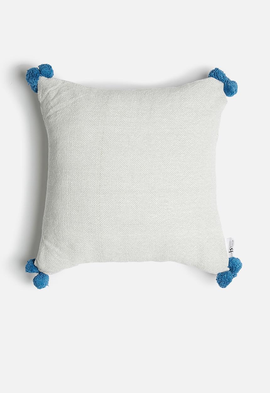 Sixth Floor - Cosmo cushion cover - grey & blue
