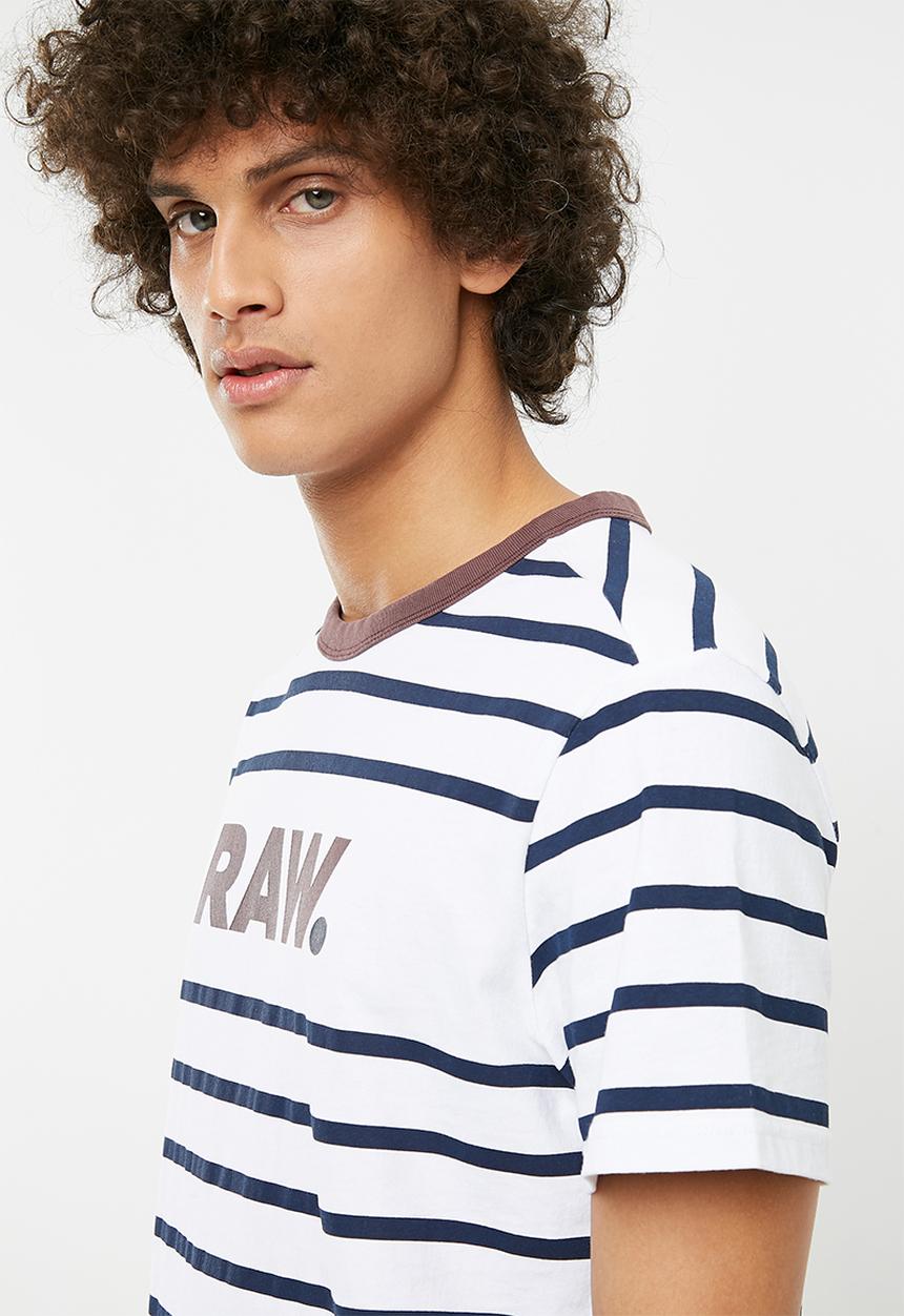 G-STAR - Sartho stripe tee - navy & white