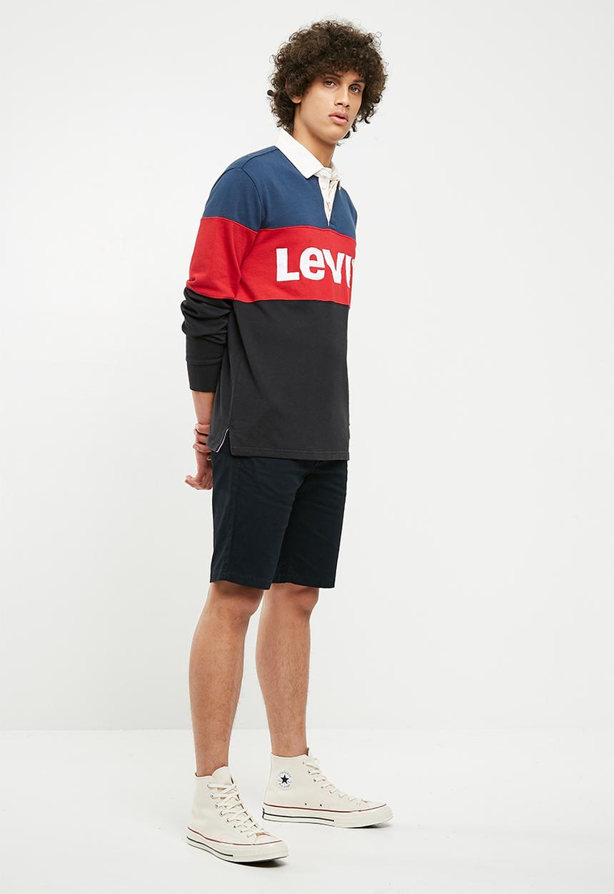 Levi’s® - Blocked rugby polo - blue & red 