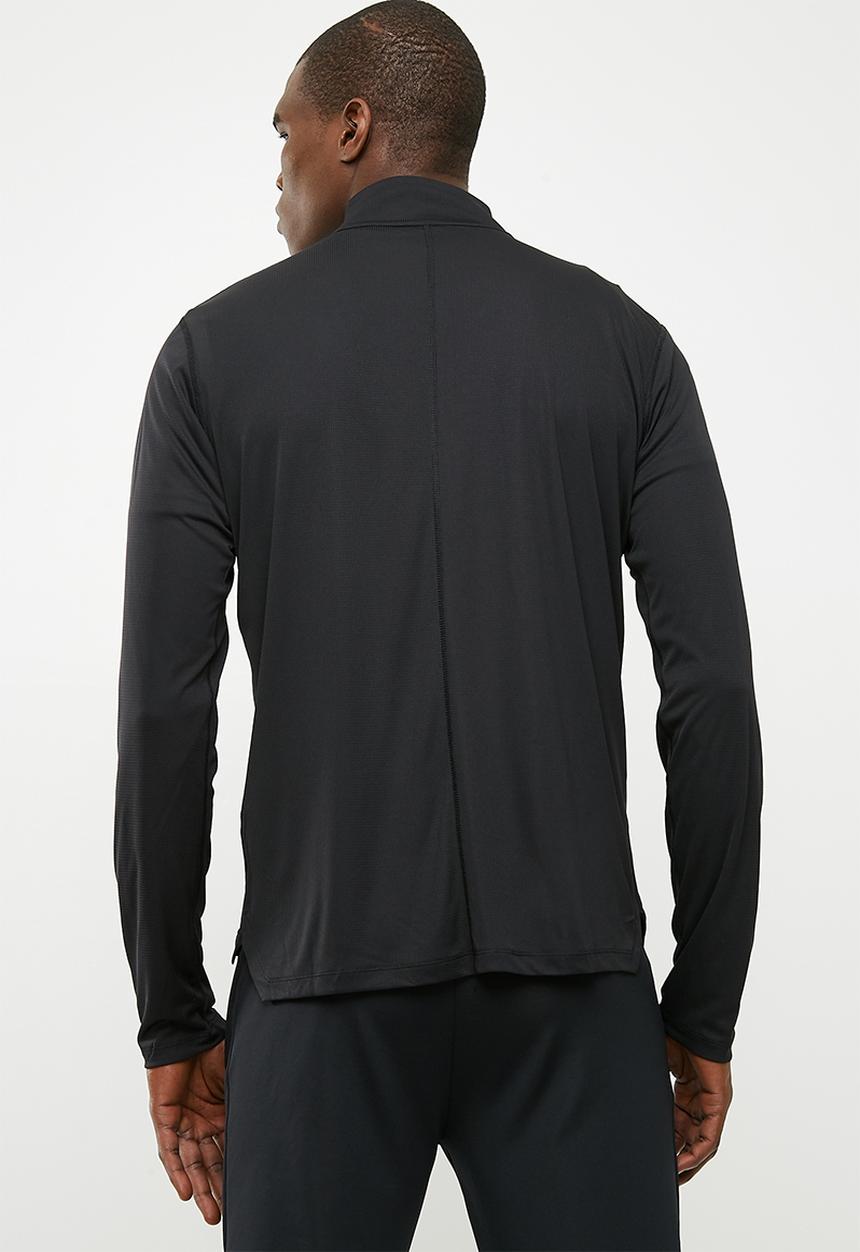 ASICS - Silver 1/2 zip top - black 