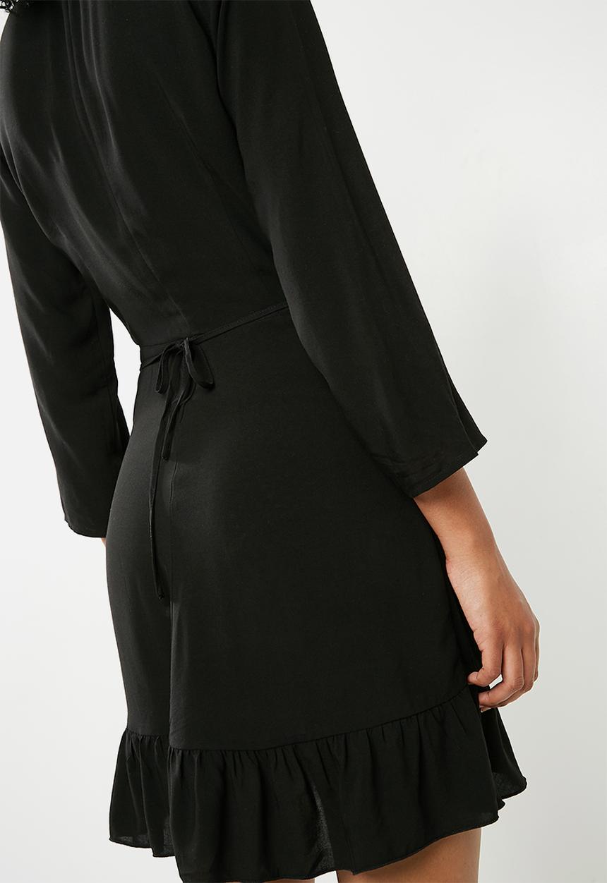 ONLY - Laura wrap dress - black 