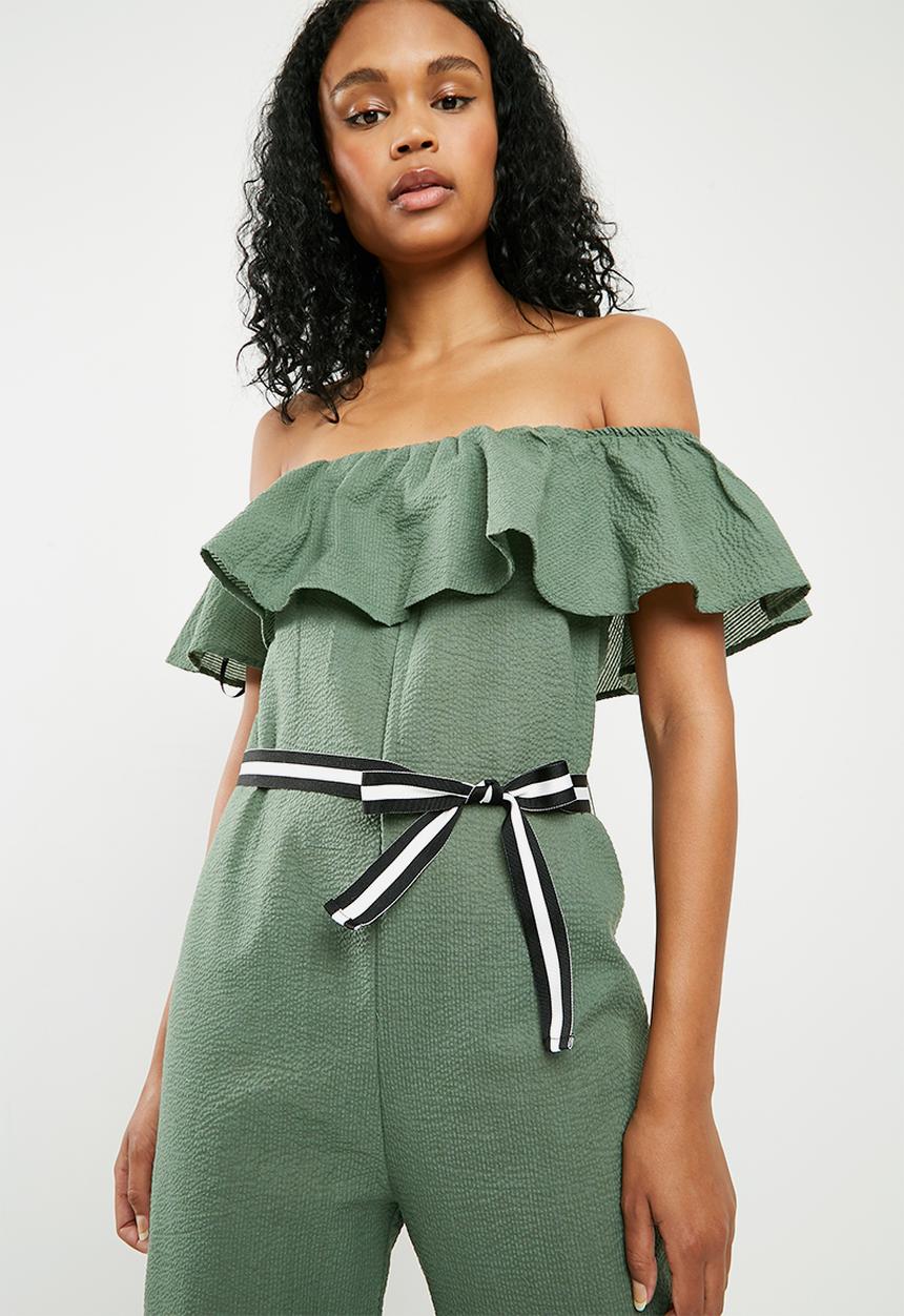 ONLY - Frill jumpsuit - green 